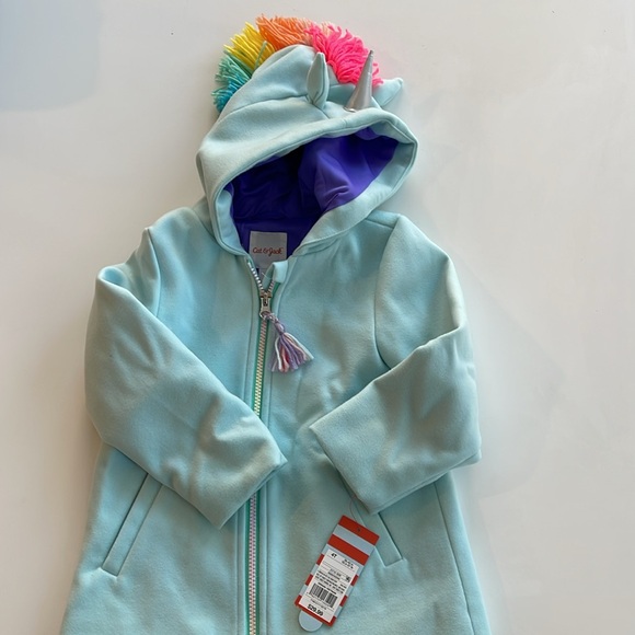 NWT Cat & Jack light blue unicorn jacket - Picture 3 of 4